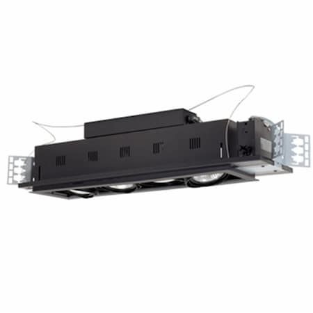 Jesco 4 - Light Double Gimbal Linear Recessed Line Voltage Fixture. MGP30-4SB
